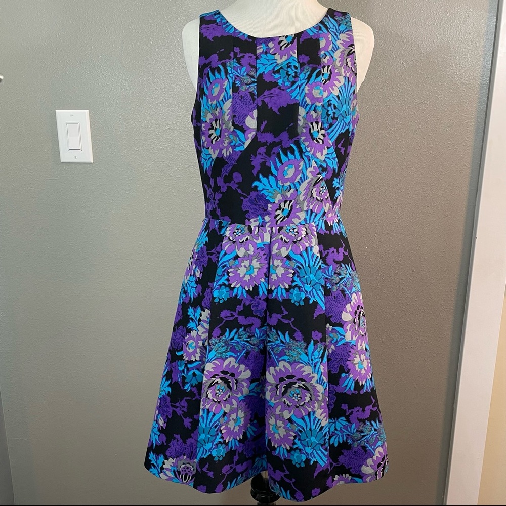 Plenty by Tracy Reese Anthropologie Purple Floral Dress Sz 4